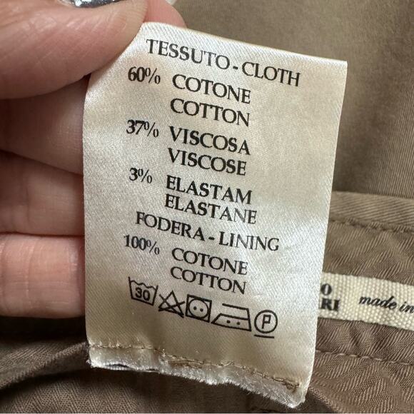 Maurizio Baldassari Men’s Pants Chino Made in Italy Tan 50 - Picture 3 of 15
